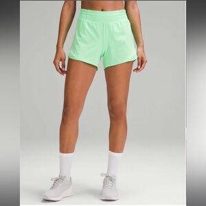 NWT Lululemon Hotty Hot High Rise 4” Pistachio size 12